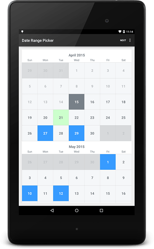 Android Date Range Picker LaptrinhX